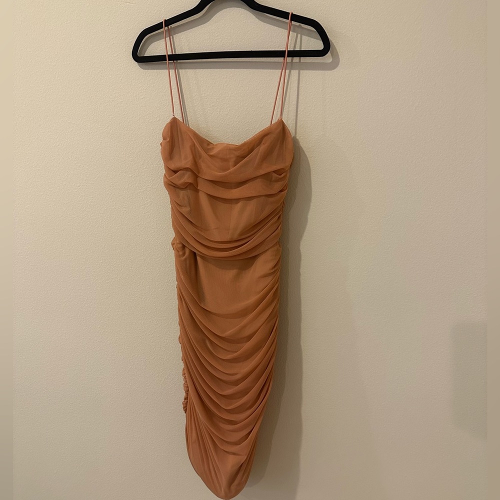 NOOKIE MECCA MIDI DRESS - TAN